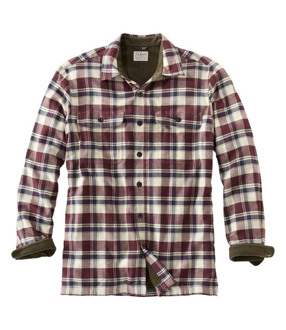 Men's Fleece-Lined Flannel Shirt, Traditional Fit | L.L.Bean outlet