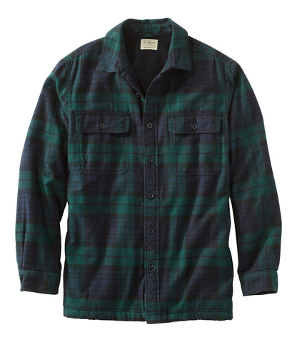 Men's Fleece-Lined Flannel Shirt, Traditional Fit | L.L.Bean outlet