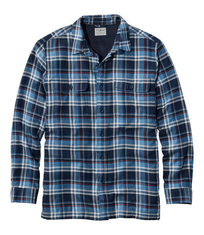 Men's Fleece-Lined Flannel Shirt, Traditional Fit | L.L.Bean outlet