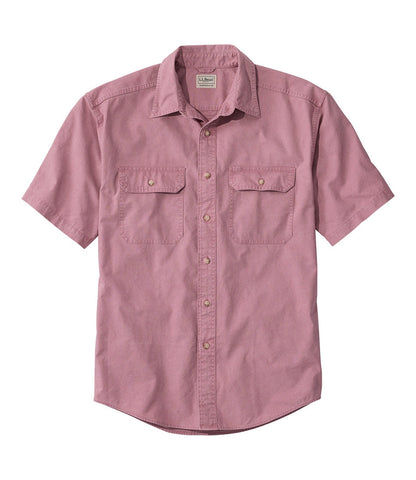 Men's Sunwashed Canvas Shirt, Traditional Fit Short-Sleeve | L.L.Bean sale