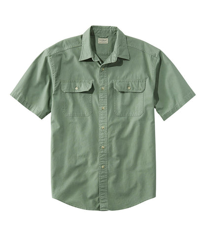 Men's Sunwashed Canvas Shirt, Traditional Fit Short-Sleeve | L.L.Bean sale