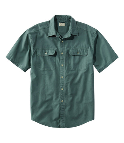 Men's Sunwashed Canvas Shirt, Traditional Fit Short-Sleeve | L.L.Bean sale
