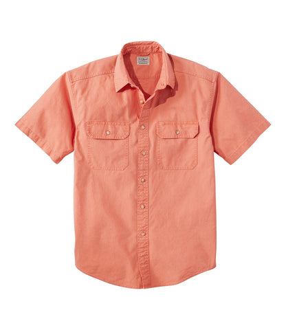 Men's Sunwashed Canvas Shirt, Traditional Fit Short-Sleeve | L.L.Bean sale