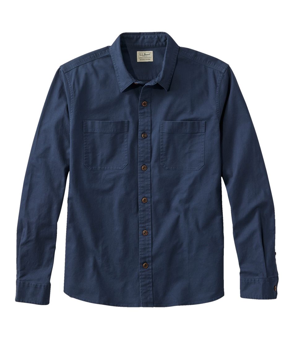 Men's BeanFlex® Twill Shirt, Slightly Fitted Untucked Fit, Long-Sleeve | L.L.Bean online
