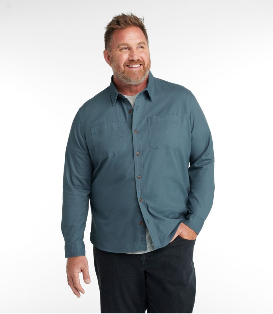 Men's BeanFlex® Twill Shirt, Slightly Fitted Untucked Fit, Long-Sleeve | L.L.Bean online