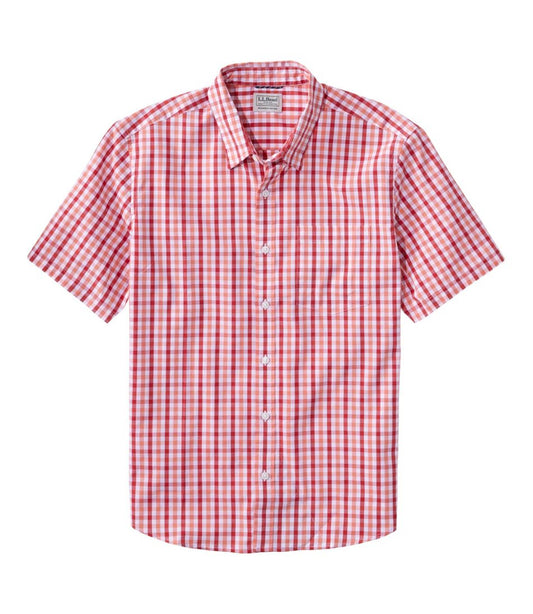 Men's Comfort Stretch Performance® Shirt, Short-Sleeve, Slightly Fitted Untucked Fit, Plaid | L.L.Bean for sale