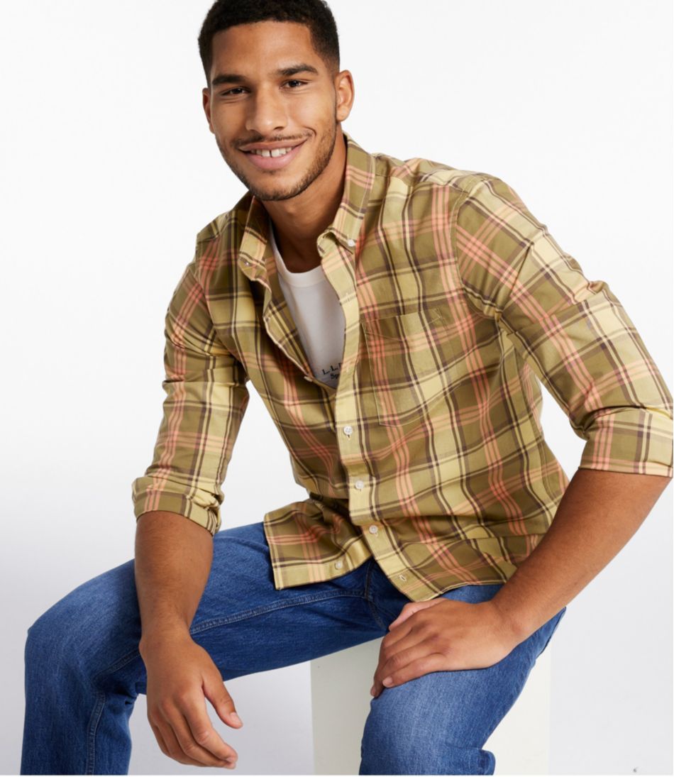Men's Signature Stretch Poplin Shirt, Long-Sleeve, Slim Fit | L.L.Bean US