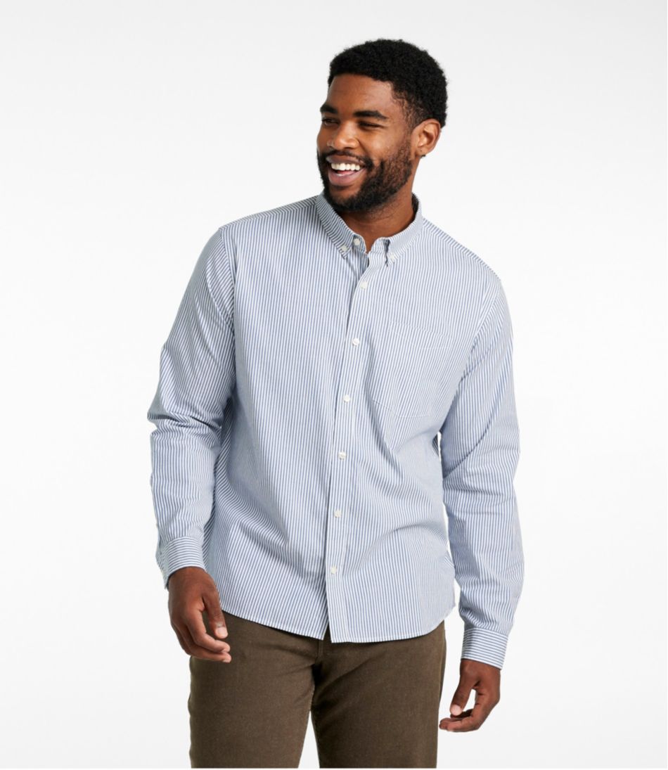 Men's Signature Stretch Poplin Shirt, Long-Sleeve, Slim Fit | L.L.Bean US