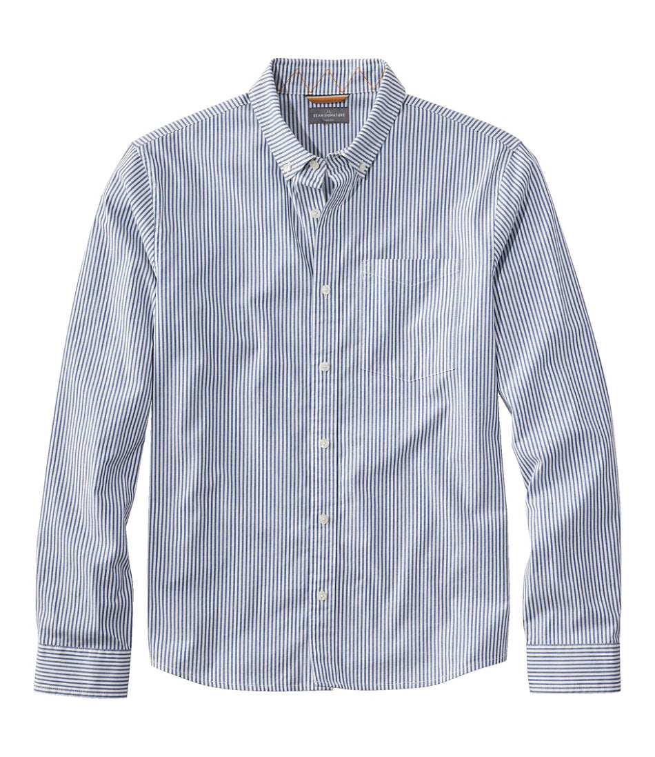 Men's Signature Stretch Poplin Shirt, Long-Sleeve, Slim Fit | L.L.Bean US