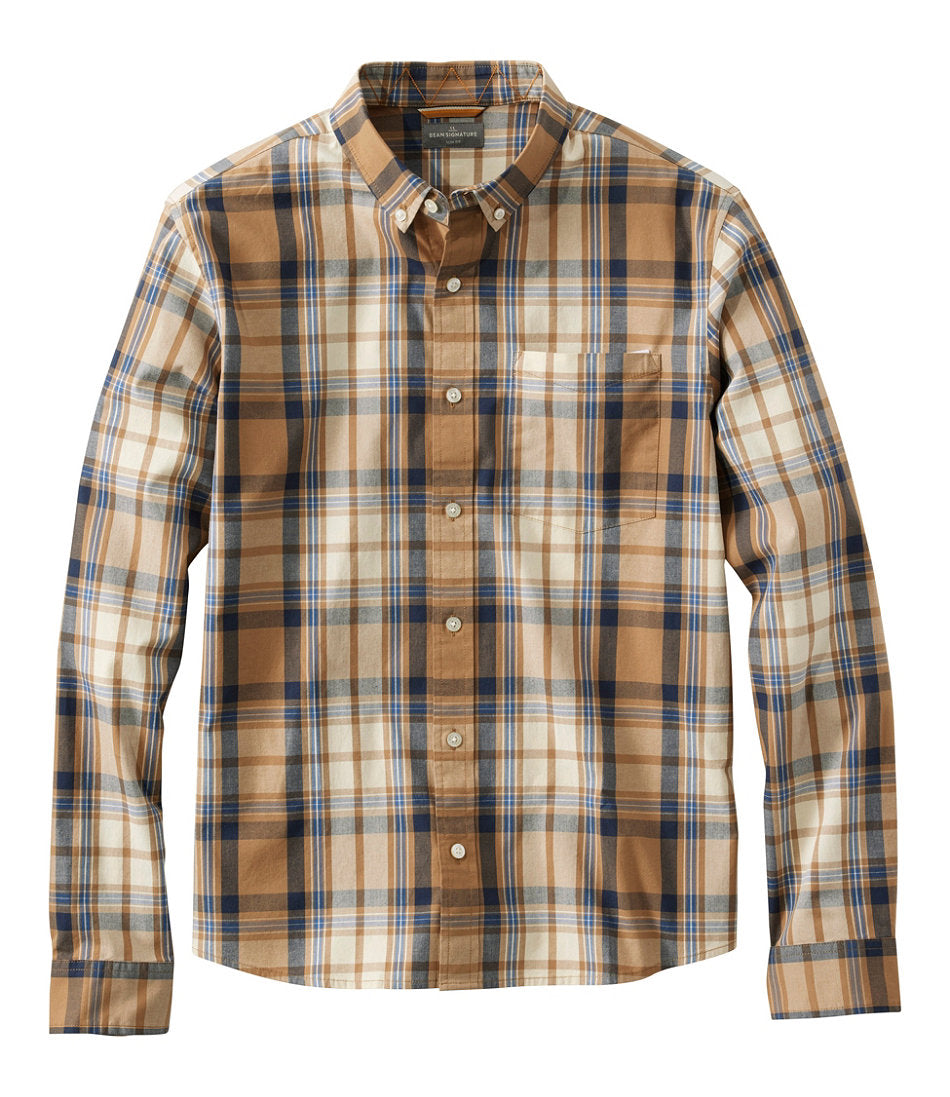 Men's Signature Stretch Poplin Shirt, Long-Sleeve, Slim Fit | L.L.Bean US