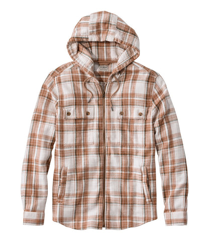 Men's 1912 Field Flannel Shirt, Hooded, Slightly Fitted Untucked Fit, Plaid | L.L.Bean outlet