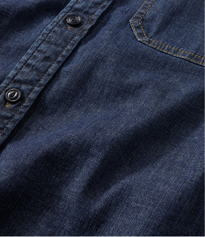 Men's BeanFlex® Denim Shirt, Traditional Untucked Fit | L.L.Bean online