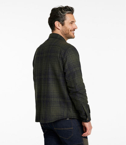 Men's Maine Guide Lightweight Lined Wool Field Shirt, Plaid | L.L.Bean US
