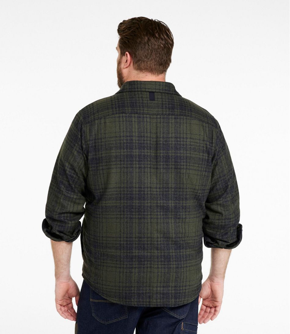 Men's Maine Guide Lightweight Lined Wool Field Shirt, Plaid | L.L.Bean US