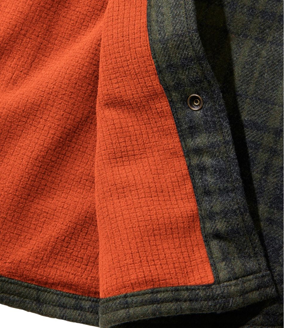 Men's Maine Guide Lightweight Lined Wool Field Shirt, Plaid | L.L.Bean US