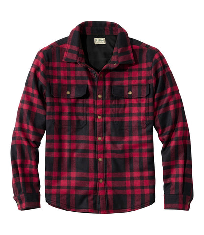 Men's Maine Guide Lightweight Lined Wool Field Shirt, Plaid | L.L.Bean US