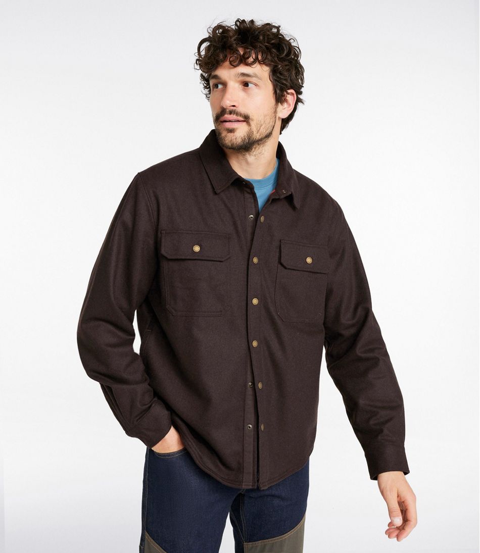 Men's Maine Guide Lightweight Lined Wool Field Shirt | L.L.Bean discount