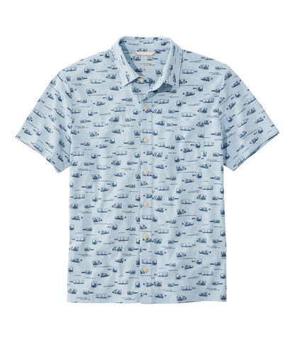 Men's Lakewashed Performance Shirts, Button-Front Shirt, Short-Sleeve, Print | L.L.Bean sale