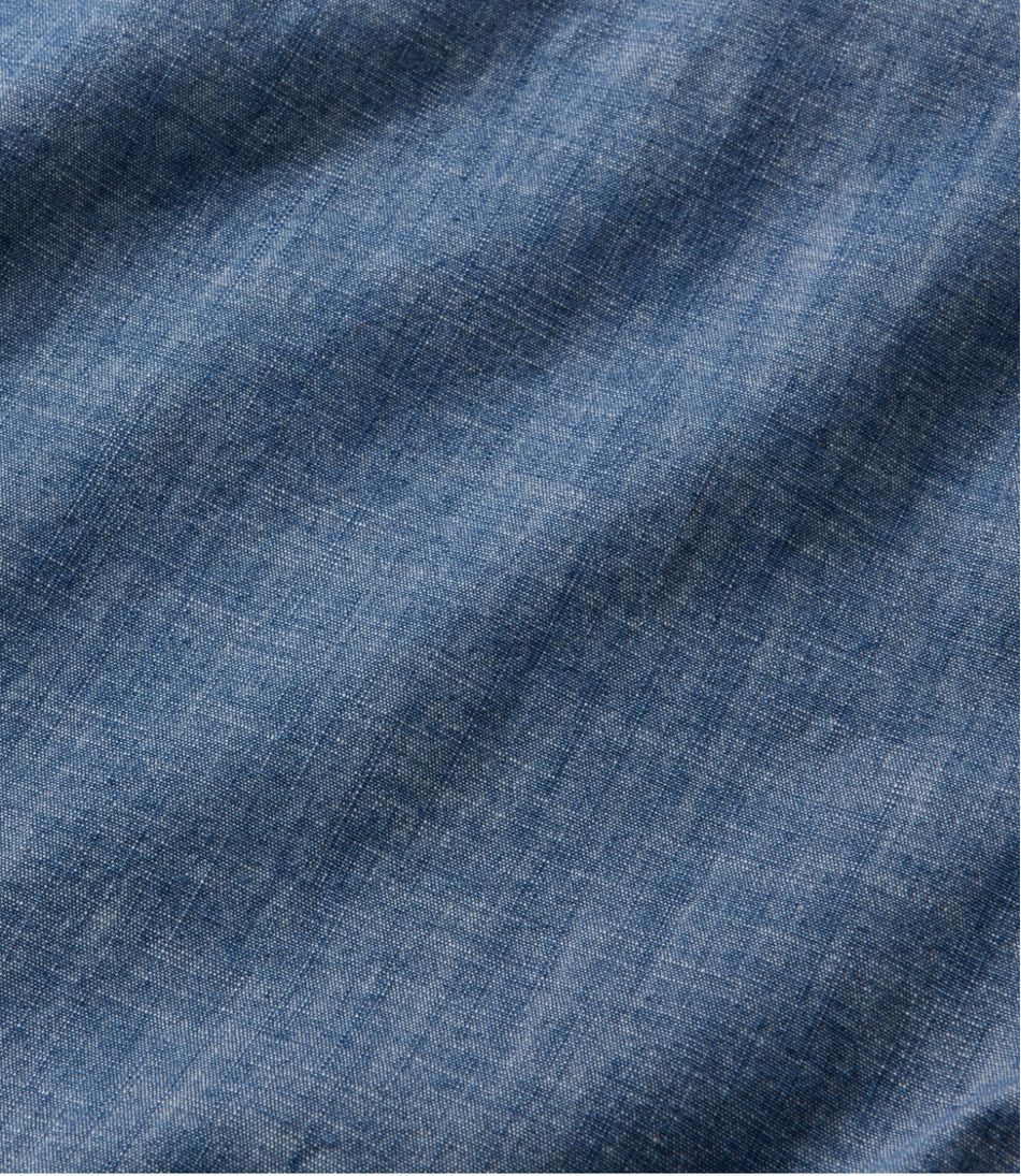 Men's Comfort Stretch® Chambray Shirt, Long-Sleeve, Slightly Fitted Untucked Fit | L.L.Bean online