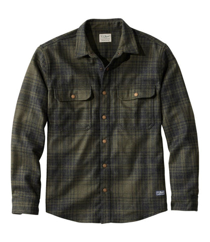 Men's Maine Guide Lightweight Wool Field Shirt, Plaid | L.L.Bean outlet