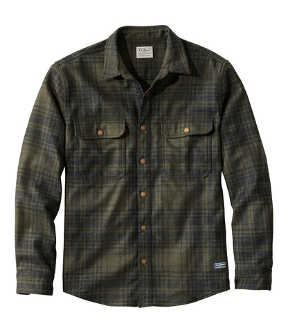 Men's Maine Guide Lightweight Wool Field Shirt, Plaid | L.L.Bean outlet