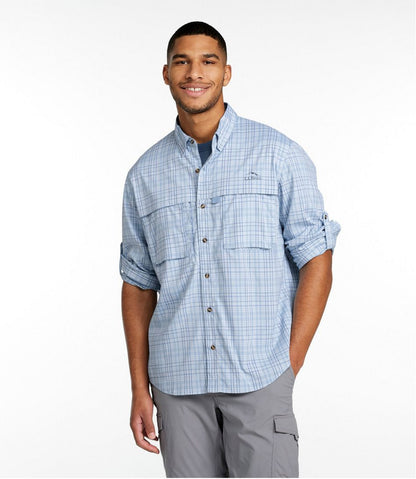 Men's Tropicwear Shirt, Plaid Long-Sleeve | L.L.Bean outlet