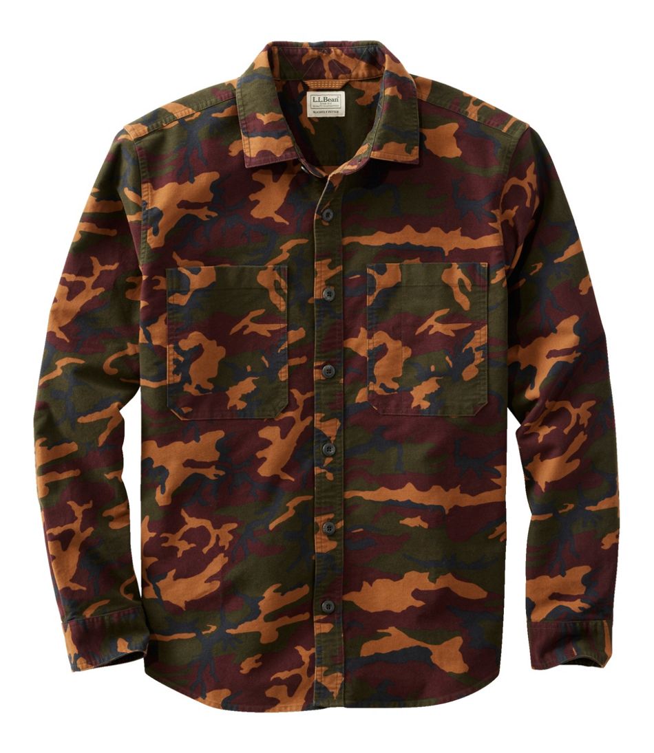 Men's Bean's Moleskin Shirt, Slightly Fitted Untucked Fit, Print | L.L.Bean discount