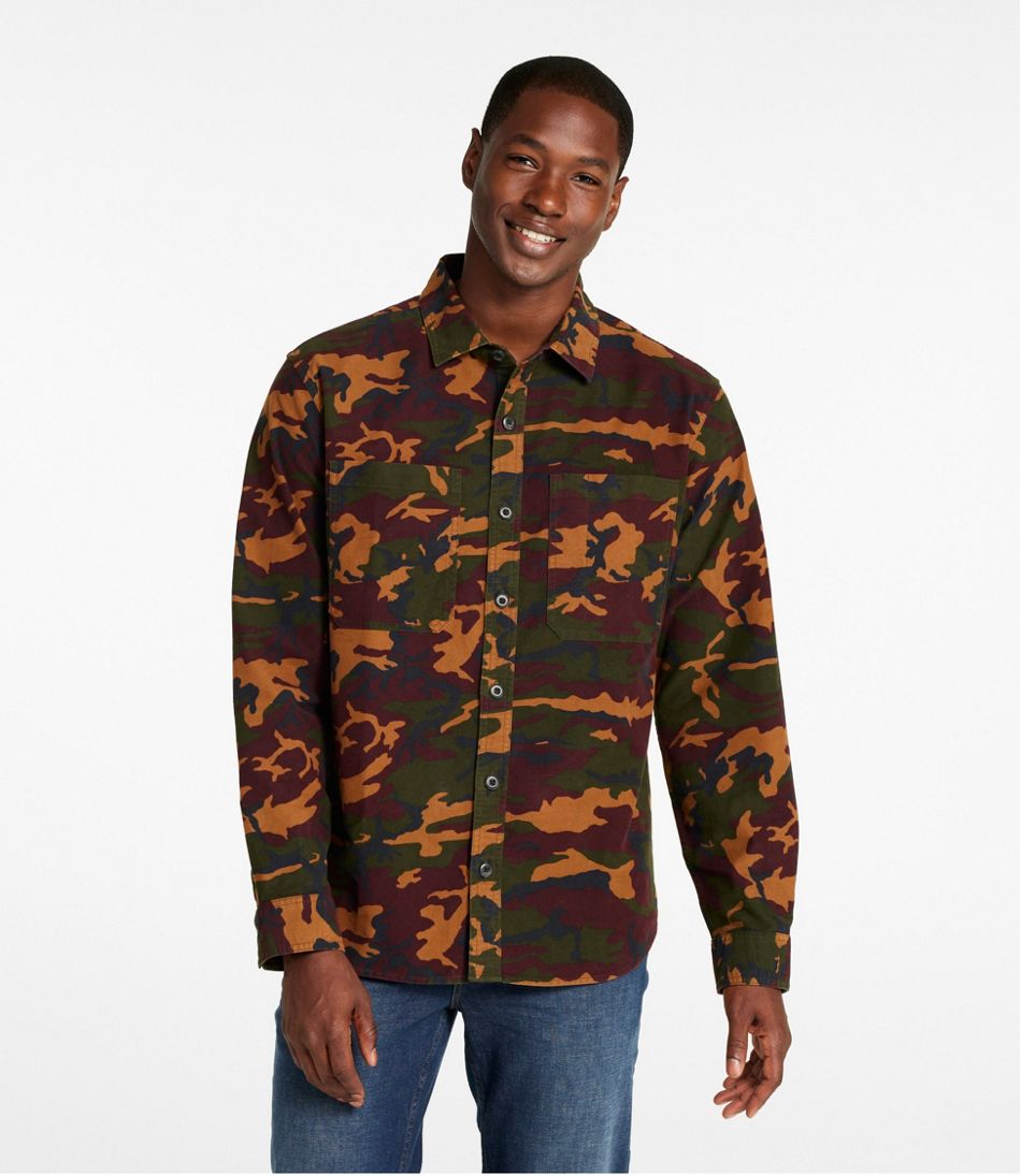 Men's Bean's Moleskin Shirt, Slightly Fitted Untucked Fit, Print | L.L.Bean discount