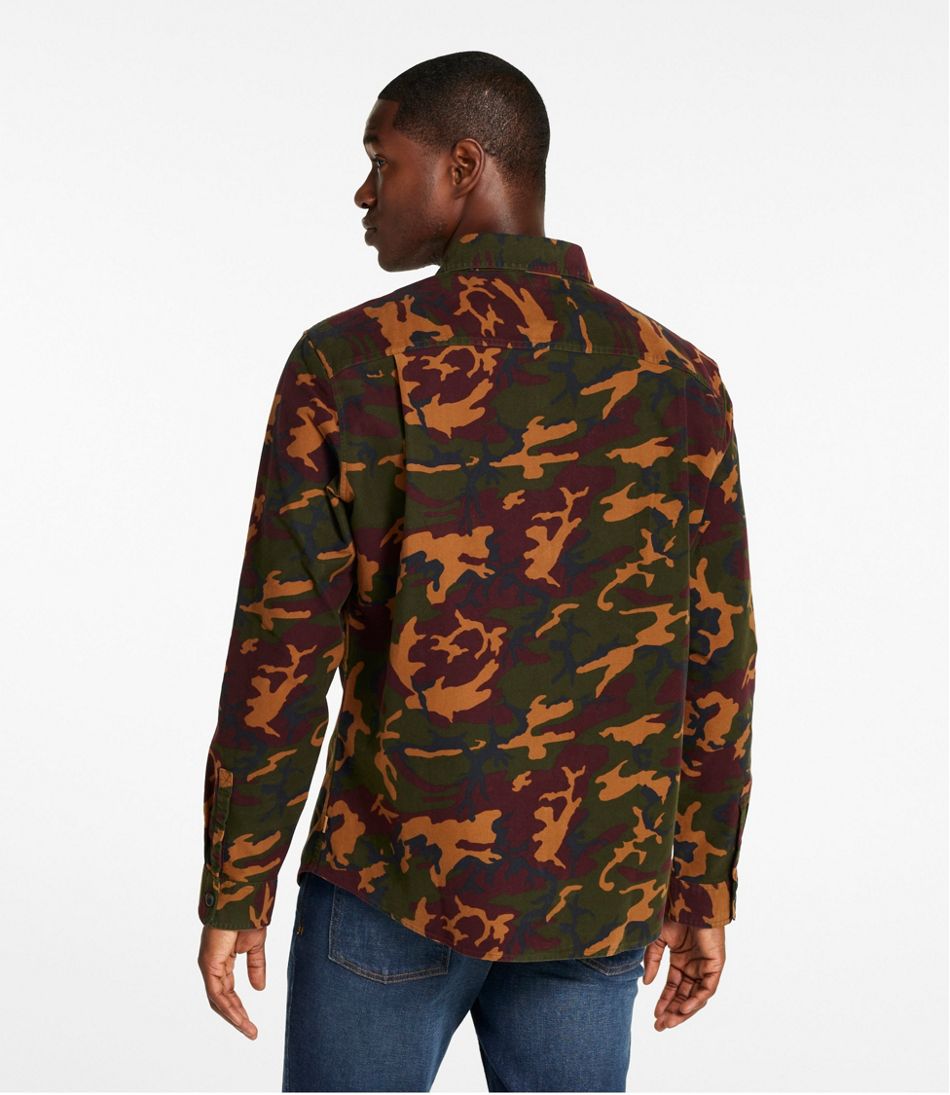 Men's Bean's Moleskin Shirt, Slightly Fitted Untucked Fit, Print | L.L.Bean discount
