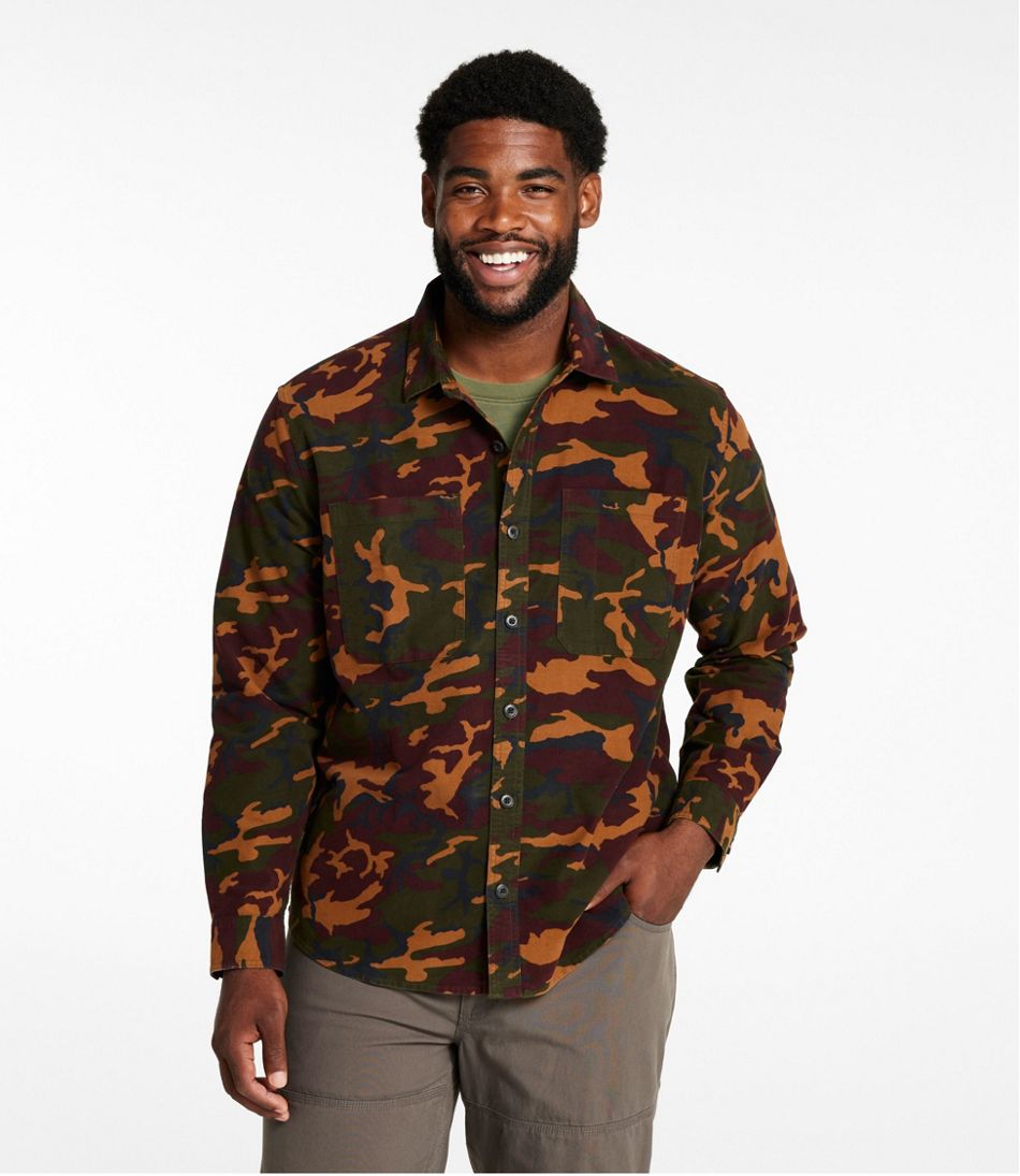 Men's Bean's Moleskin Shirt, Slightly Fitted Untucked Fit, Print | L.L.Bean discount