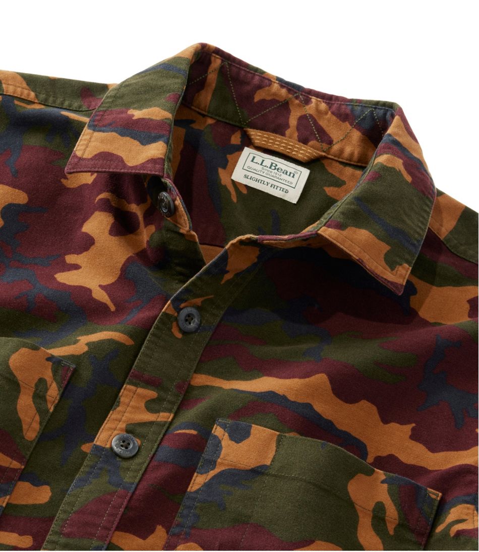 Men's Bean's Moleskin Shirt, Slightly Fitted Untucked Fit, Print | L.L.Bean discount