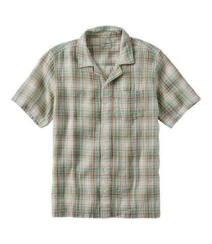 Men's Cloud Gauze Shirt, Short-Sleeve, Slightly Fitted Untucked Fit, Plaid | L.L.Bean online