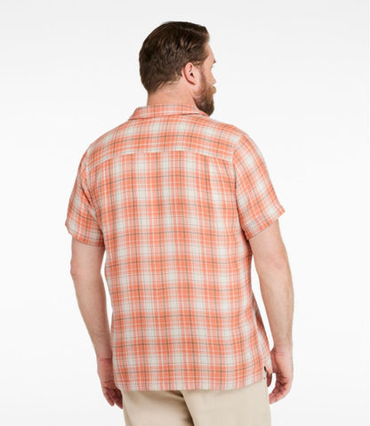 Men's Cloud Gauze Shirt, Short-Sleeve, Slightly Fitted Untucked Fit, Plaid | L.L.Bean online