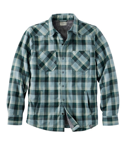 Men's Katahdin Performance Flannel Shirt-Jacket, Hi-Pile Fleece-Lined Plaid | L.L.Bean discount