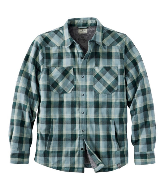 Men's Katahdin Performance Flannel Shirt-Jacket, Hi-Pile Fleece-Lined Plaid | L.L.Bean discount