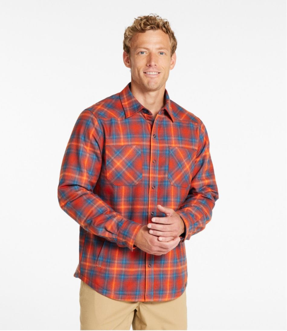 Men's Katahdin Performance Flannel Shirt-Jacket, Hi-Pile Fleece-Lined Plaid | L.L.Bean discount