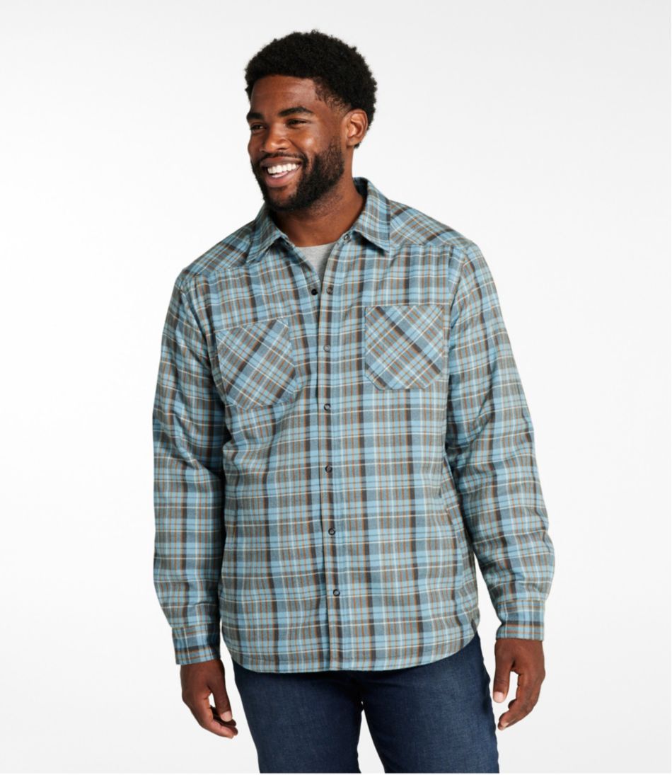 Men's Katahdin Performance Flannel Shirt-Jacket, Hi-Pile Fleece-Lined Plaid | L.L.Bean discount