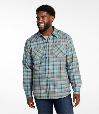 Men's Katahdin Performance Flannel Shirt-Jacket, Hi-Pile Fleece-Lined Plaid | L.L.Bean discount