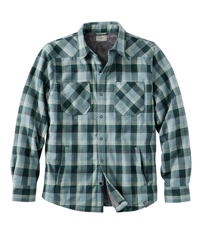 Men's Katahdin Performance Flannel Shirt-Jacket, Hi-Pile Fleece-Lined Plaid | L.L.Bean discount
