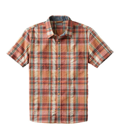 Men's Signature Seersucker Madras Shirt, Slightly Fitted, Short-Sleeve | L.L.Bean US