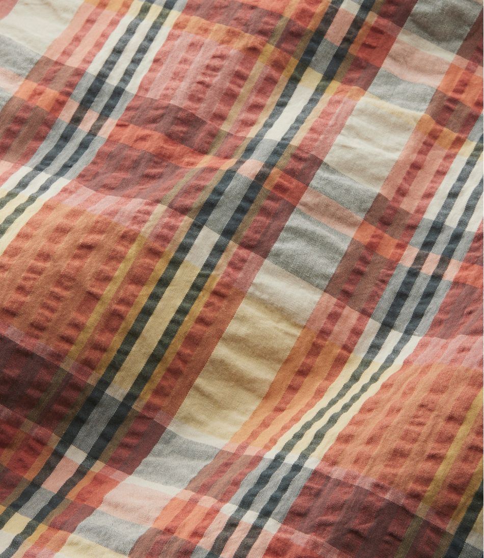 Men's Signature Seersucker Madras Shirt, Slightly Fitted, Short-Sleeve | L.L.Bean US