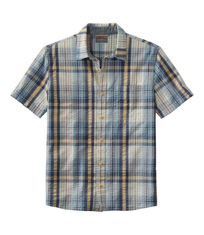 Men's Signature Seersucker Madras Shirt, Slightly Fitted, Short-Sleeve | L.L.Bean US