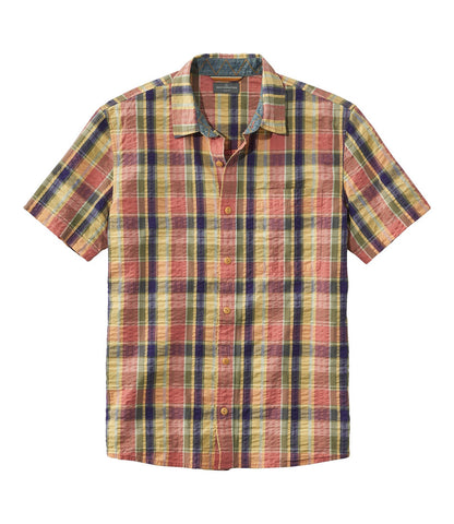 Men's Signature Seersucker Madras Shirt, Slightly Fitted, Short-Sleeve | L.L.Bean US