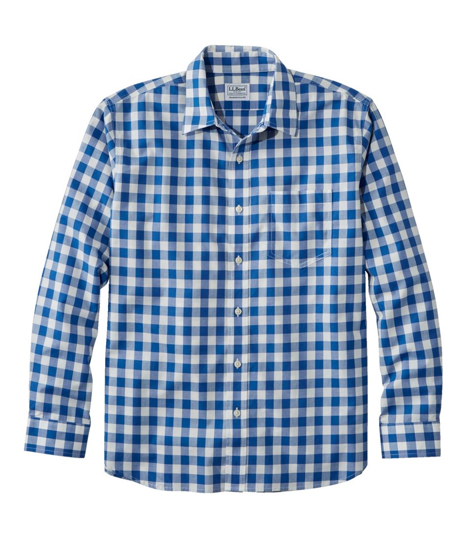 Men's Bean's Wrinkle-Free Everyday Shirt, Traditional Untucked Fit, Plaid, Long-Sleeve | L.L.Bean online
