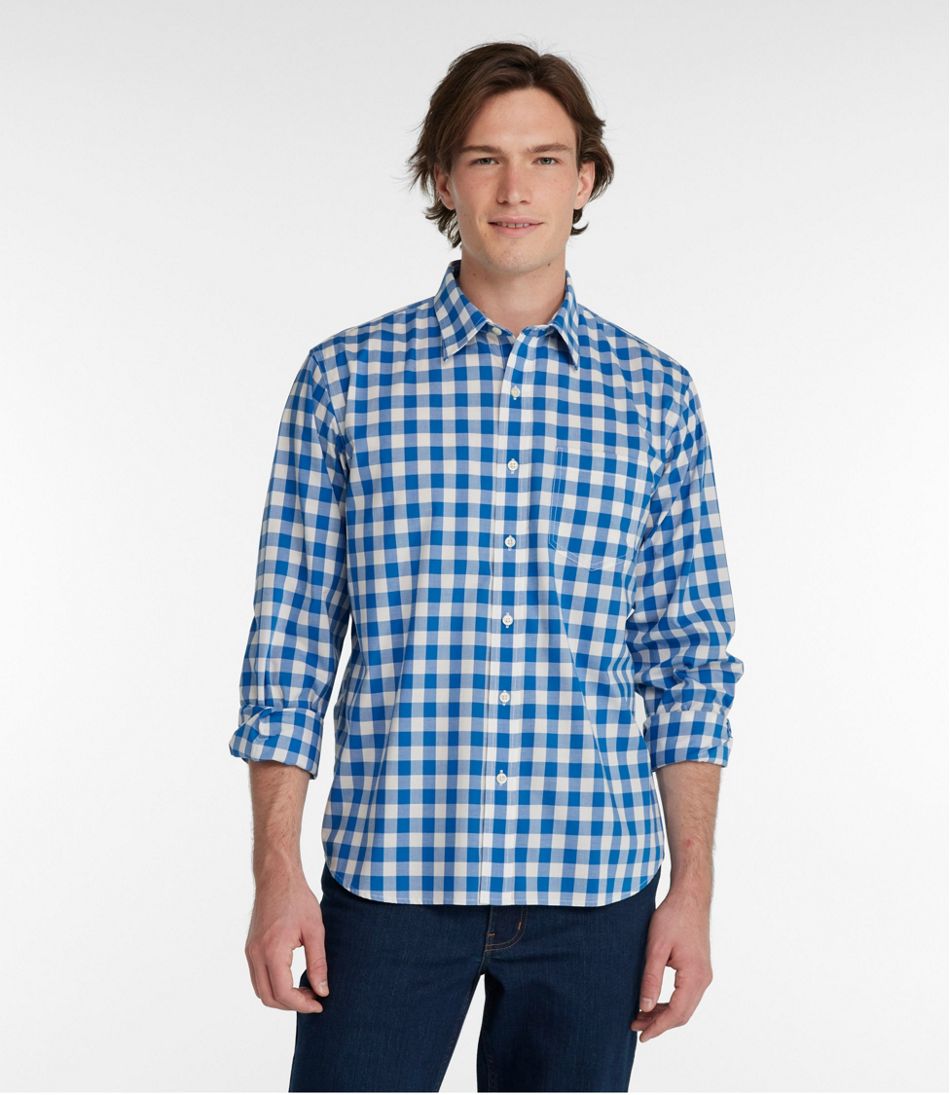 Men's Bean's Wrinkle-Free Everyday Shirt, Traditional Untucked Fit, Plaid, Long-Sleeve | L.L.Bean online
