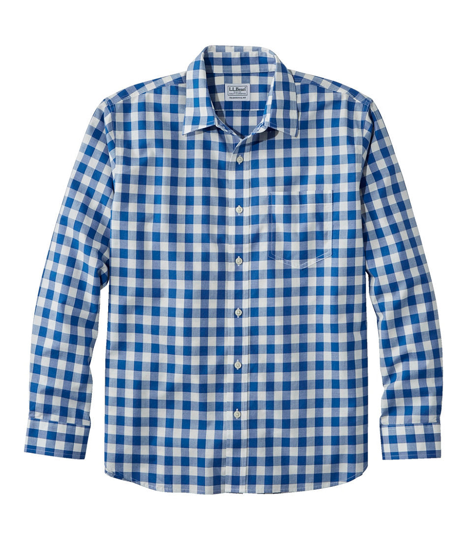 Men's Bean's Wrinkle-Free Everyday Shirt, Traditional Untucked Fit, Plaid, Long-Sleeve | L.L.Bean online