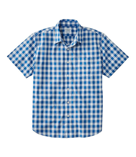 Men's Bean's Wrinkle-Free Everyday Shirt, Traditional Untucked Fit, Plaid, Short-Sleeve | L.L.Bean discount