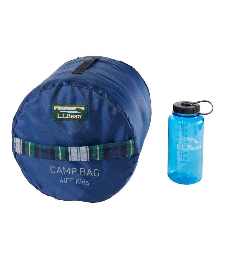 Kids' Flannel Lined Camp Sleeping Bag, 40° | L.L.Bean for sale