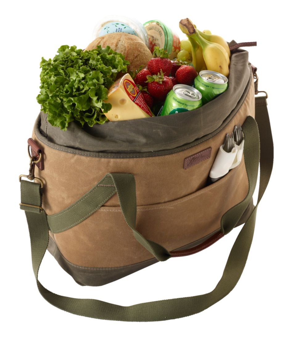 Insulated Waxed-Canvas Tote, Large | L.L.Bean US