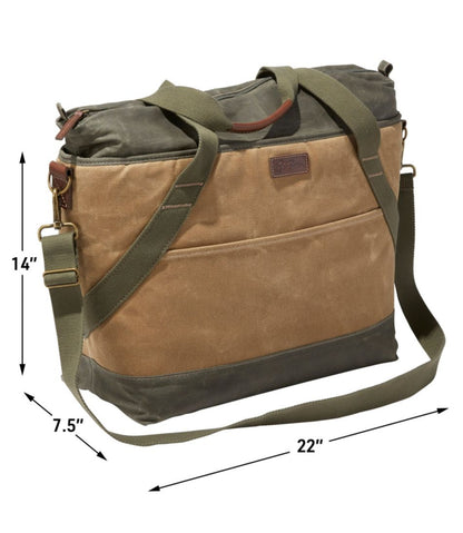 Insulated Waxed-Canvas Tote, Large | L.L.Bean US